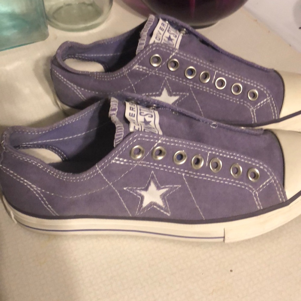 Lavender slip on Chucks size 9.5